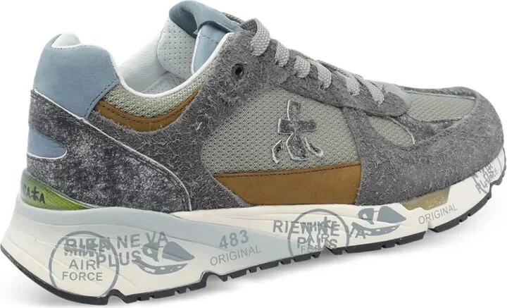 Suede-Panel Lace-Up Sneakers - Image 3