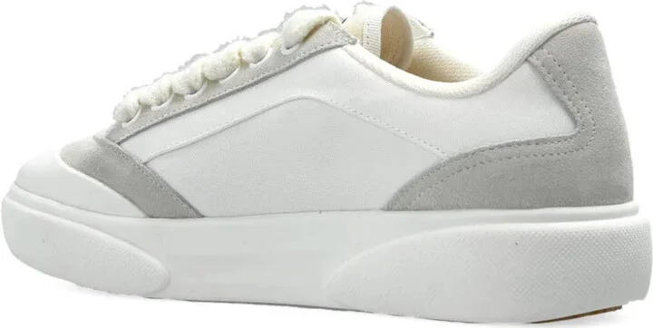 Suede-Panel Leather Low-Top Sneakers - Image 5