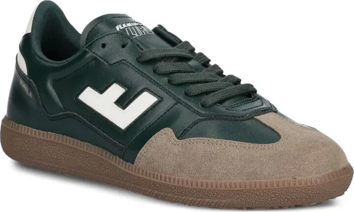 Suede-Panel Leather Sneakers - Image 2
