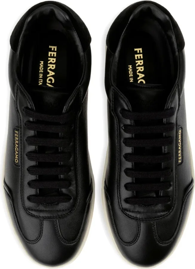 Suede-Panel Leather Sneakers - Image 3
