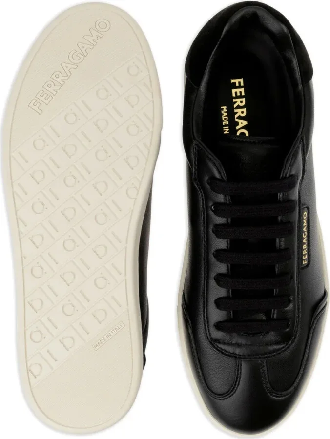Suede-Panel Leather Sneakers - Image 4