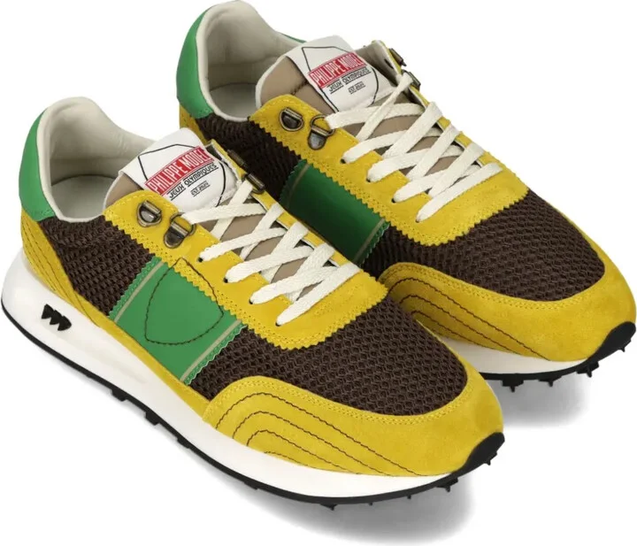 Suede-Panel Mesh Sneakers - Image 2