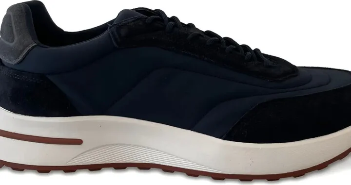 Suede-Panel Nylon Sneakers - Image 2