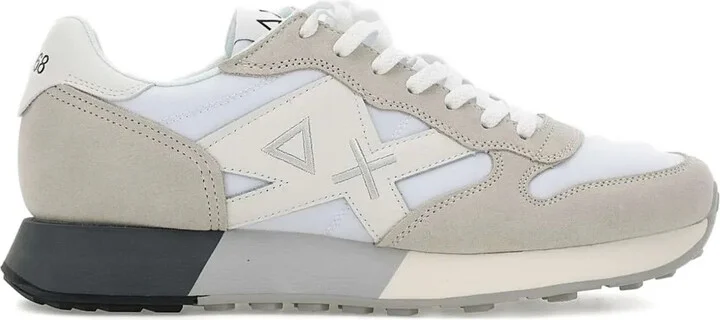 Suede-Panel Sneakers