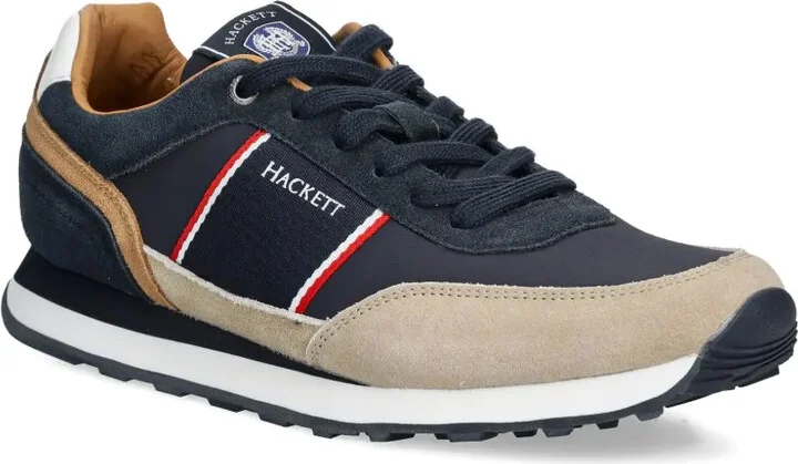 Suede-Panel Striped Sneakers - Image 2