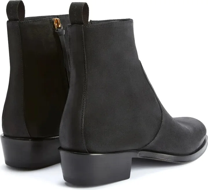 Suede Panelled Ankle Boots - Image 3