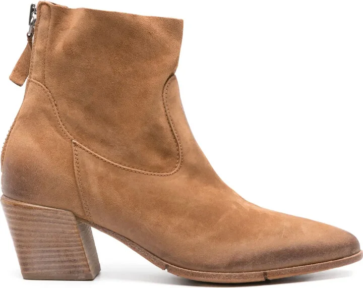 Suede Panelled Ankle Boots