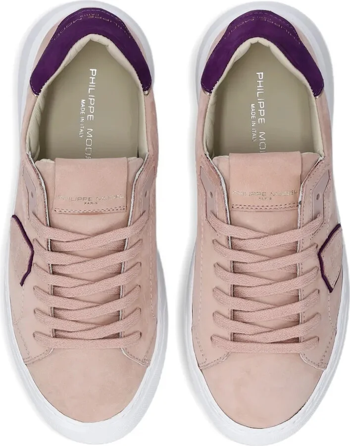 Suede-Panelled Lace-Up Sneakers - Image 3