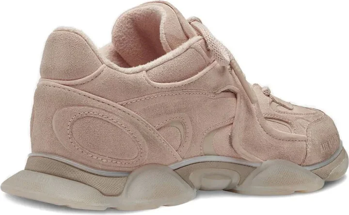 Suede Panelled Lace-Up Sneakers - Image 3