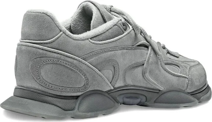 Suede Panelled Lace-Up Sneakers - Image 3