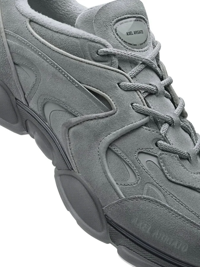 Suede Panelled Lace-Up Sneakers - Image 5