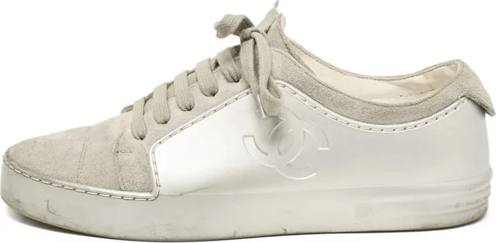 Suede-Panelled Lace-Up Sneakers