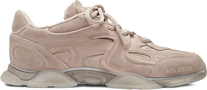 Suede Panelled Lace-Up Sneakers