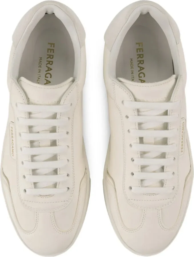 Suede-Panelled Leather Sneakers - Image 3