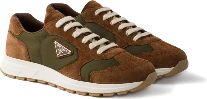 Suede-Panelled Low-Top Sneakers - Image 2