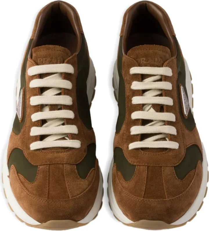 Suede-Panelled Low-Top Sneakers - Image 4