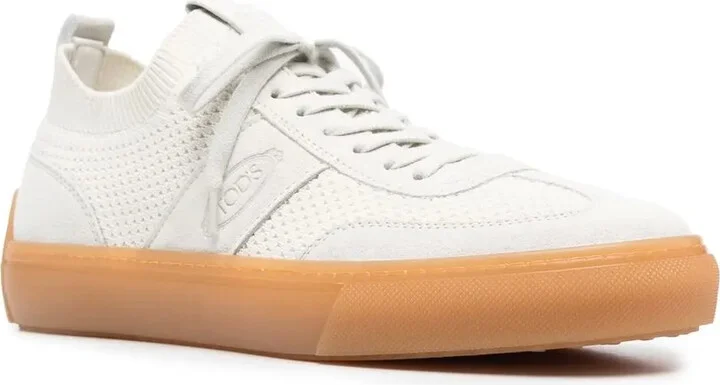 Suede-Panelled Low-Top Sneakers - Image 2