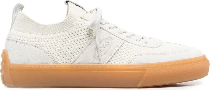 Suede-Panelled Low-Top Sneakers