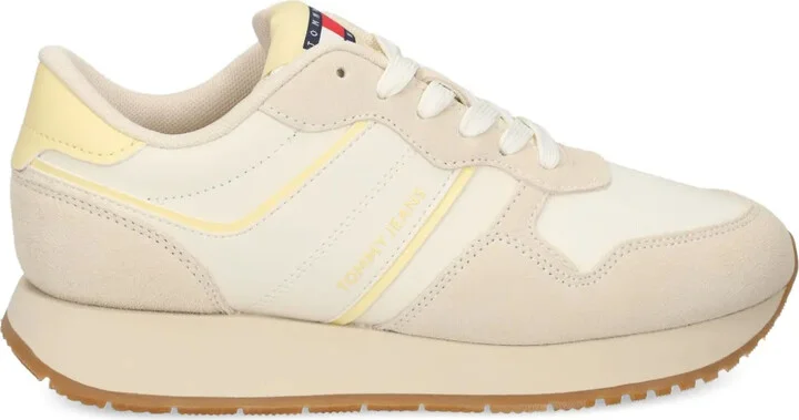 Suede-Panelled Running Sneakers