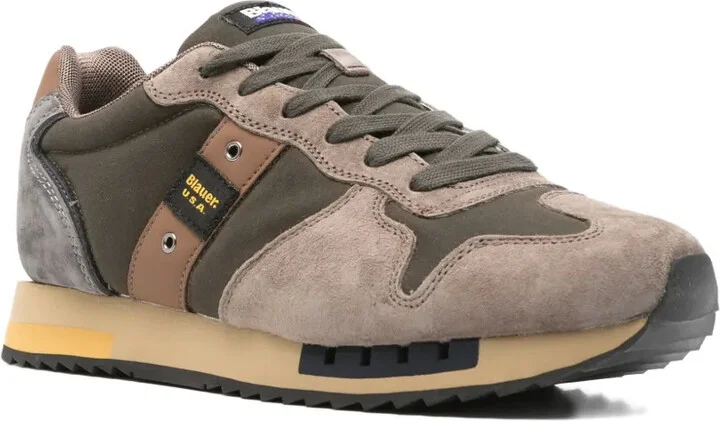Suede Panelled Sneakers - Image 2