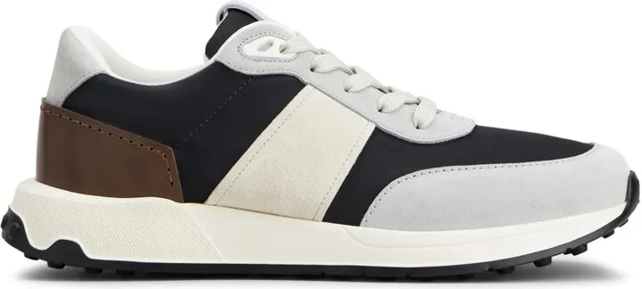 Suede-Panelled Sneakers