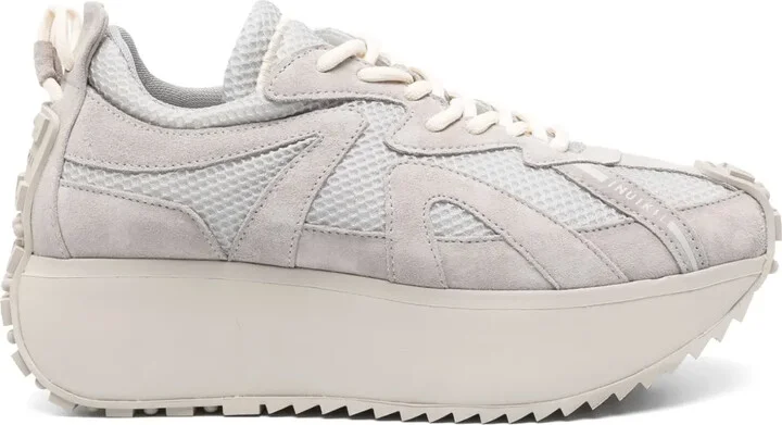 Suede-Panelled Sneakers