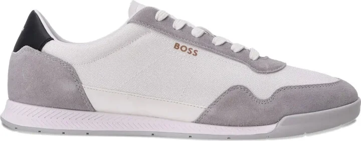 Suede-Panelled Sneakers