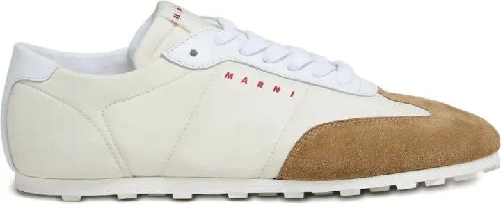 Suede-Panelled Sneakers