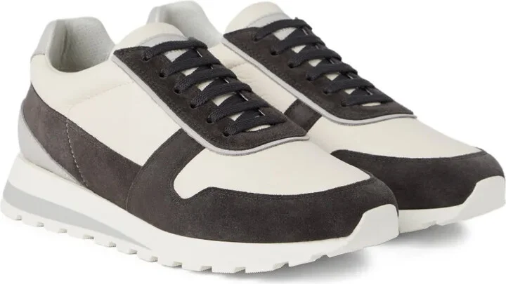 Suede Panelled Trainers - Image 2