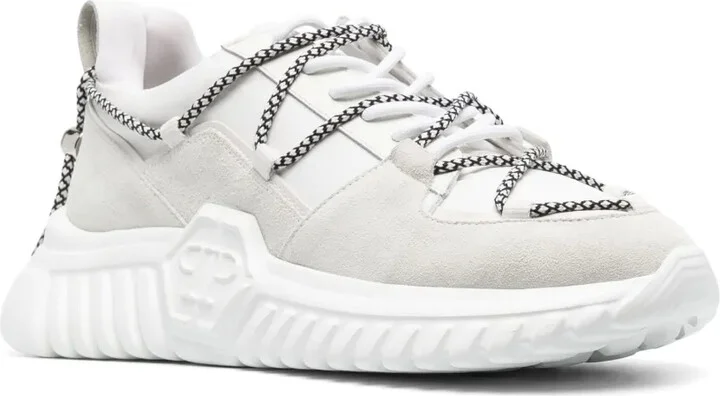 Suede-Panelling Low-Top Sneakers - Image 2