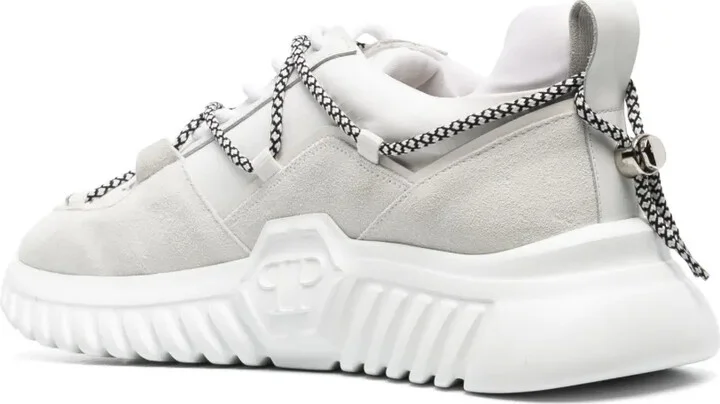 Suede-Panelling Low-Top Sneakers - Image 3