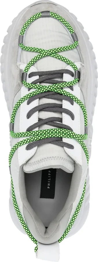 Suede-Panelling Low-Top Sneakers - Image 4