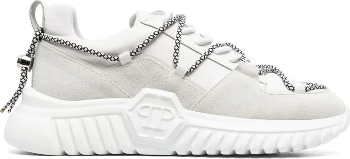 Suede-Panelling Low-Top Sneakers