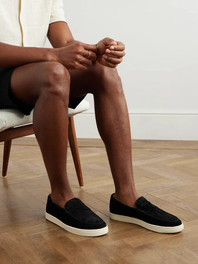 Suede Penny Loafers - Image 2