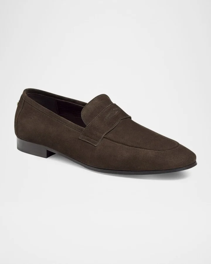 Suede Penny Loafers - Image 7