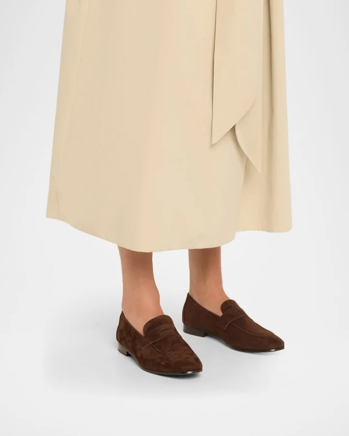 Suede Penny Loafers - Image 9