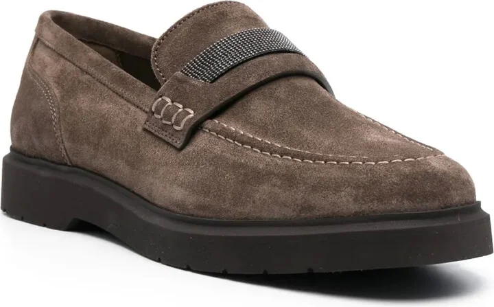 Suede Penny Loafers - Image 2