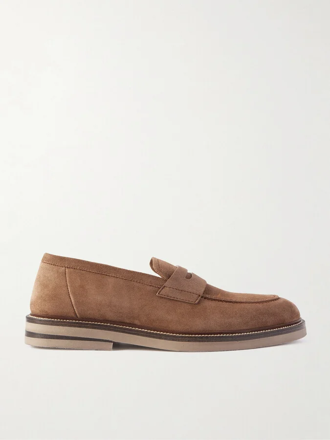 Suede Penny Loafers