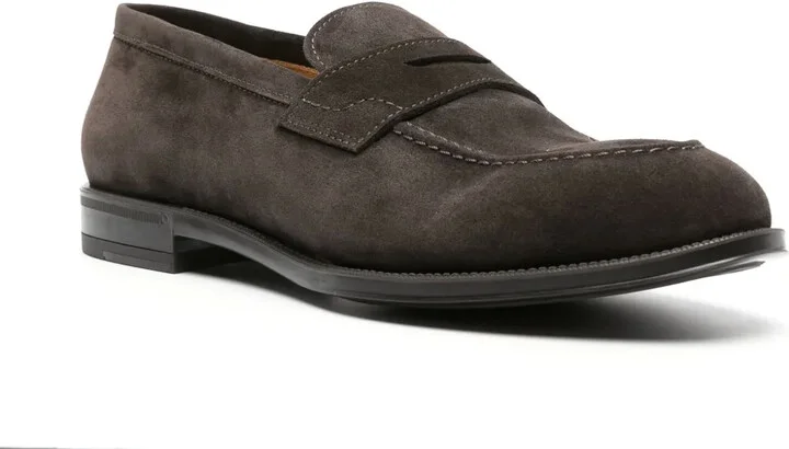 Suede Penny-Slot Loafers - Image 2