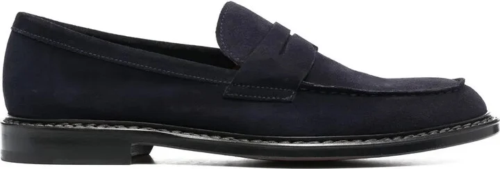 Suede Penny-Slot Loafers