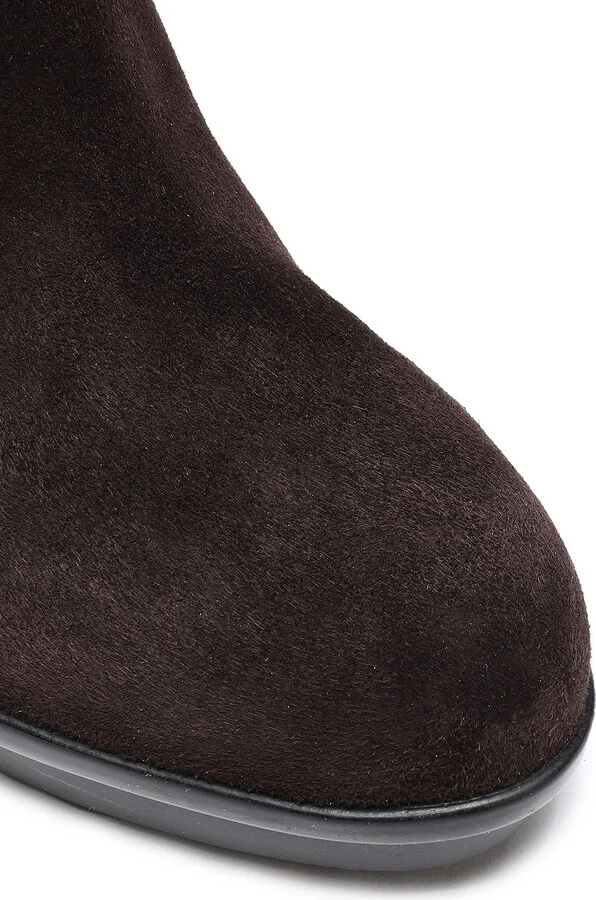Suede platform knee boots - Image 4
