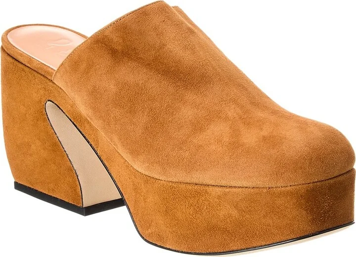 Suede Platform Mule