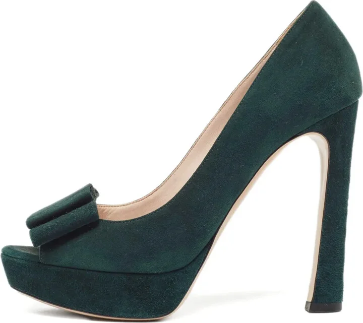 Suede Platform Pumps