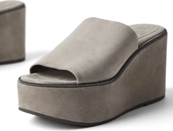 Suede Platform Sandals - Image 4