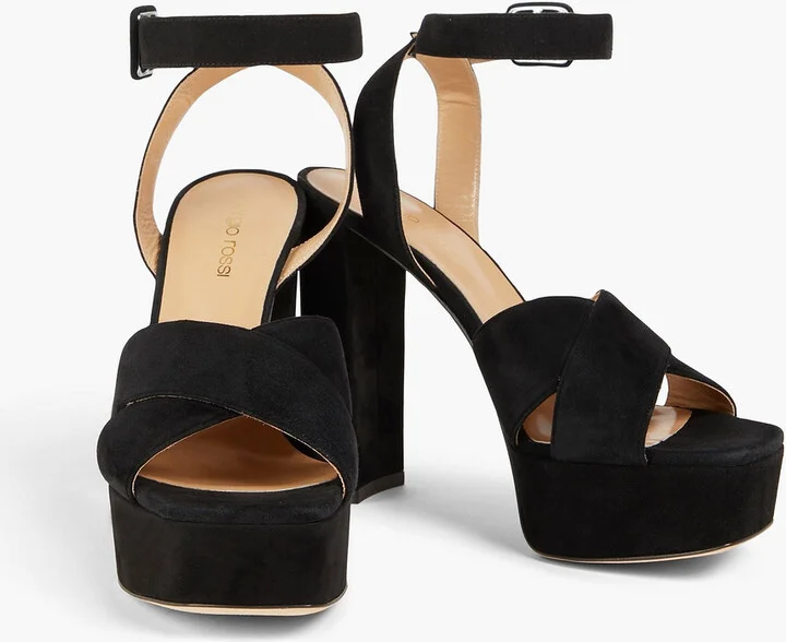 Suede platform sandals - Image 2