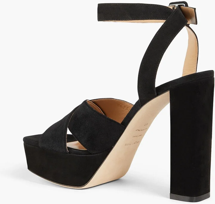 Suede platform sandals - Image 3