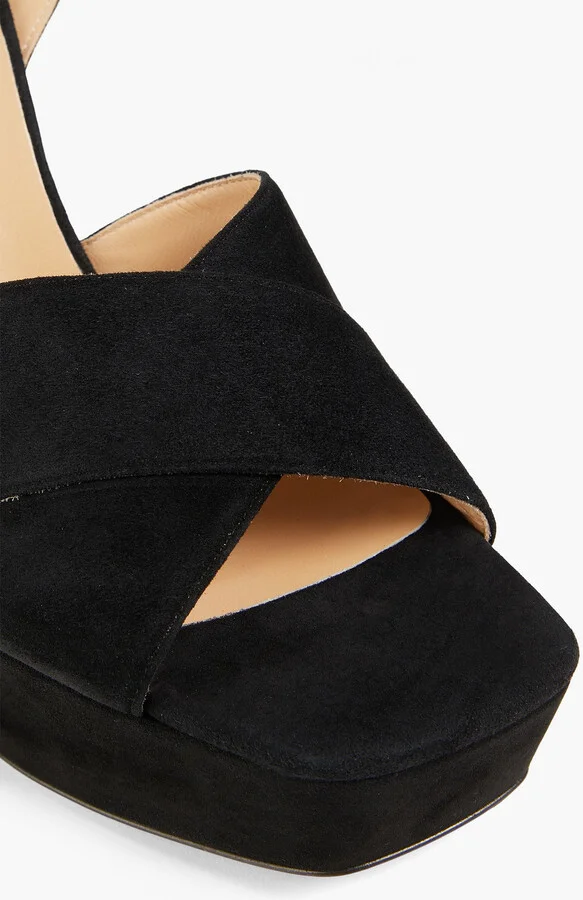 Suede platform sandals - Image 4