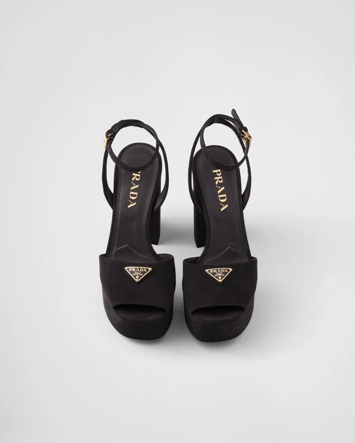 Suede platform sandals - Image 3