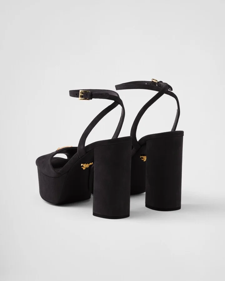 Suede platform sandals - Image 4