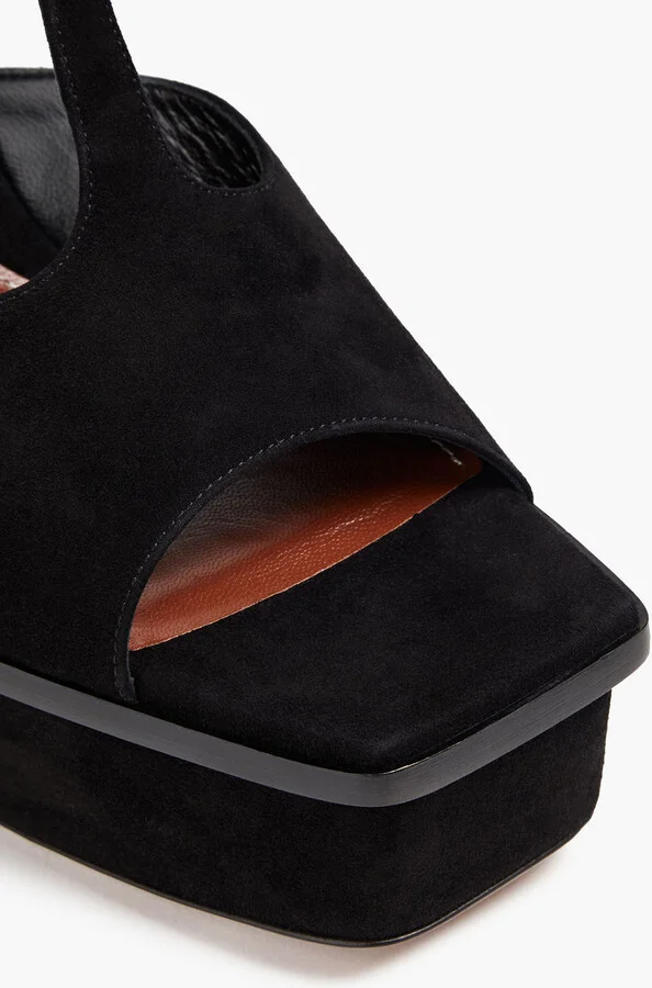 Suede platform sandals - Image 4